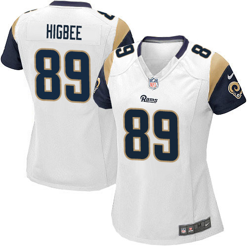 Women's Elite Tyler Higbee Nike Jersey White Road - #89 NFL Los Angeles Rams